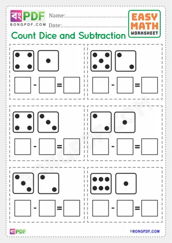 Dice Subtraction English